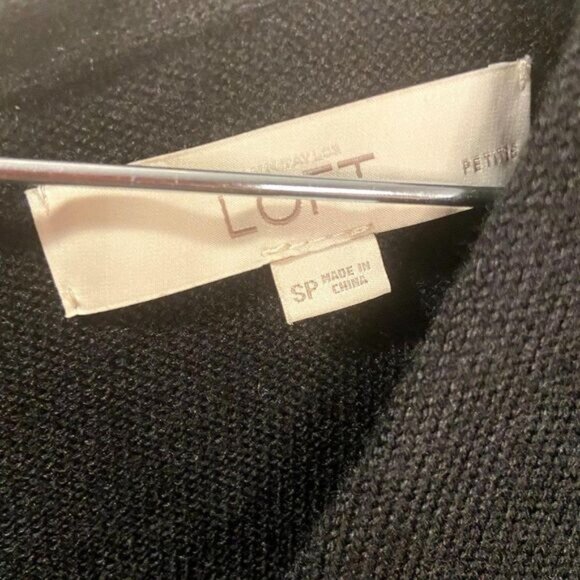 Ann Taylor LOFT Black Merino Wool Sweater‎ Dress SP - Picture 5 of 6